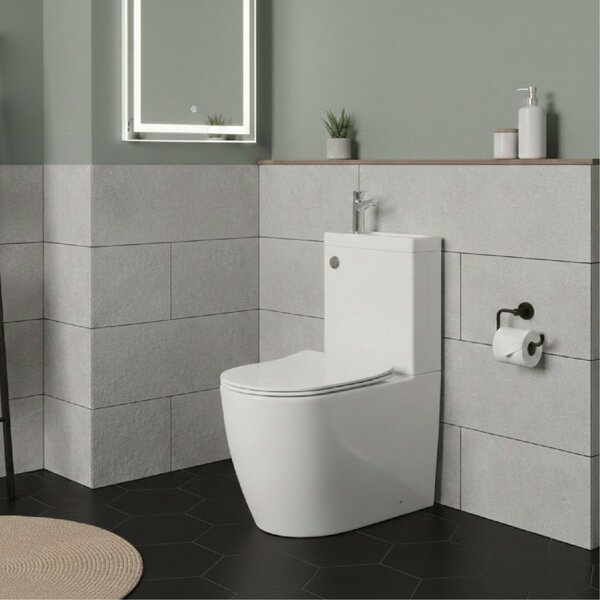 Welland Enzo Tornado kompakt/monoblokk WC szett + beépített mosdókagyló + soft-close WC ülőke