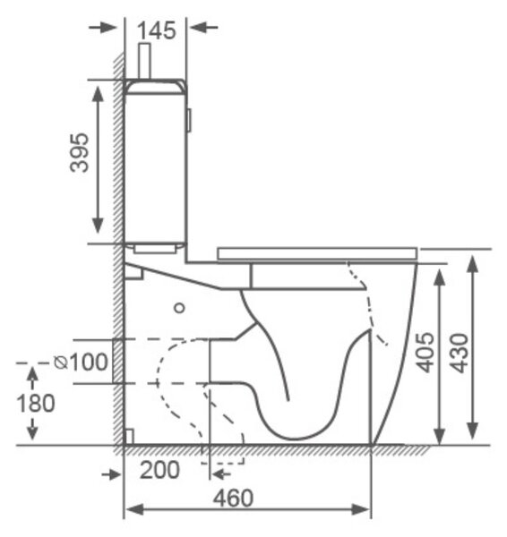 Welland Enzo Tornado kompakt/monoblokk WC szett + beépített mosdókagyló + soft-close WC ülőke