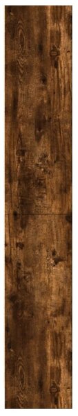 Füstös tölgy színű szerelt fa könyvszekrény 60 x 24 x 143 cm