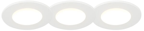 3 db fehér süllyesztett spotlámpa, LED 3000K 4W IP65 - Blanca