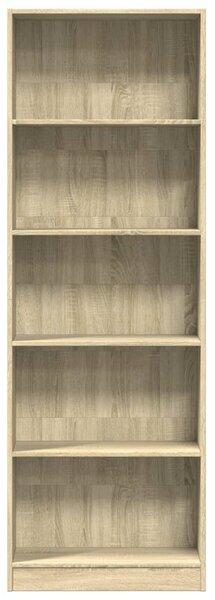 Sonoma tölgy színű szerelt fa könyvespolc 60 x 24 x 176 cm