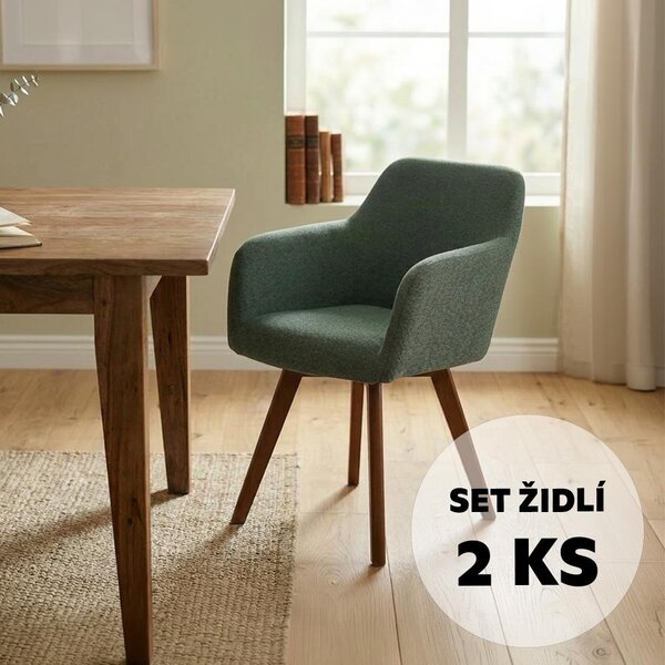 AVENBERG NORD 2db Étkezőszék - szett, zöld