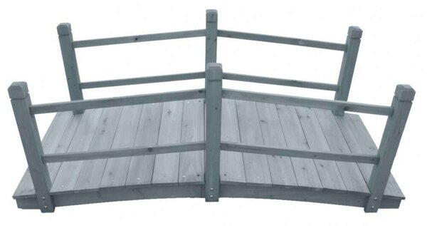 Fenyőfa Kerti Híd - Szürke - 140x60x56 cm