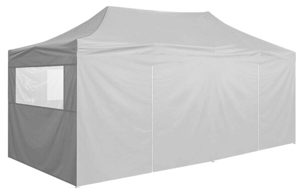Acél Összecsukható Rendezvénysátor - 3x6 m - Antracitszürke