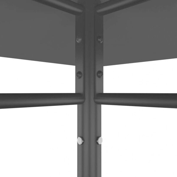 Acél Pavilon - Kerti Sátor - 4x3x2,7m - Antracitszürke
