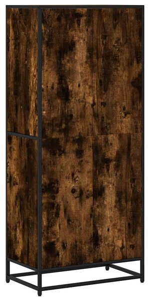 Füstös tölgy színű szerelt fa könyvszekrény 60 x 35 x 139 cm