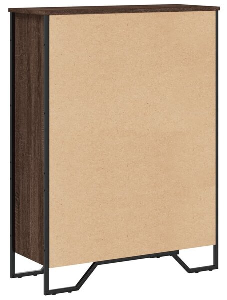 Barna tölgy színű szerelt fa könyvszekrény 80 x 31 x 106 cm