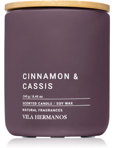 Vila Hermanos Concrete Cinnamon & Cassis illatos gyertya 240 g
