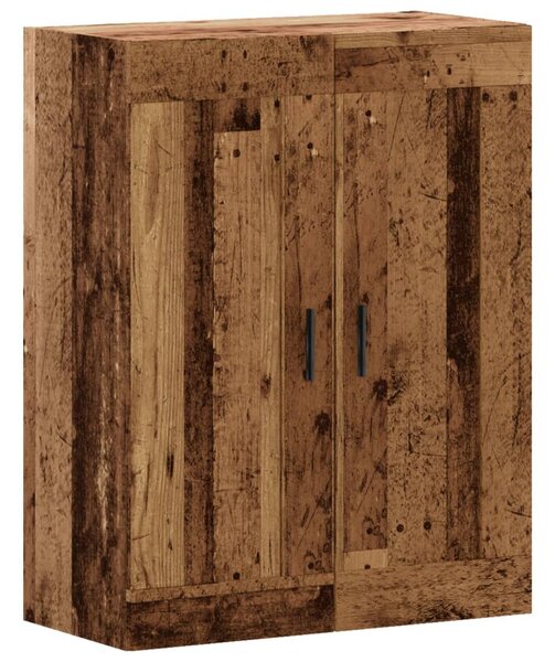 Antik fa színű szerelt fa fali szekrény 69,5 x 34 x 90 cm
