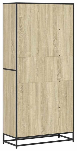 Sonoma tölgy színű szerelt fa könyvszekrény 80,5x35x170,5 cm