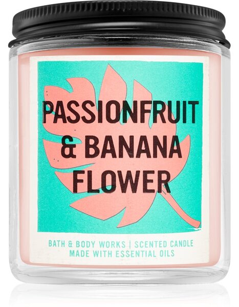 Bath & Body Works Passionfruit & Banana Flower illatos gyertya 198 g