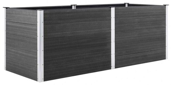 VidaXL WPC Magaságyás - Szürke - 250x50x91 cm
