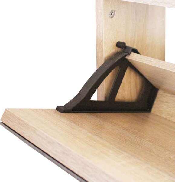 Modern Tölgyfa Cipőszekrény Tükörrel - 3 Fiók - 63x17x102,5 cm