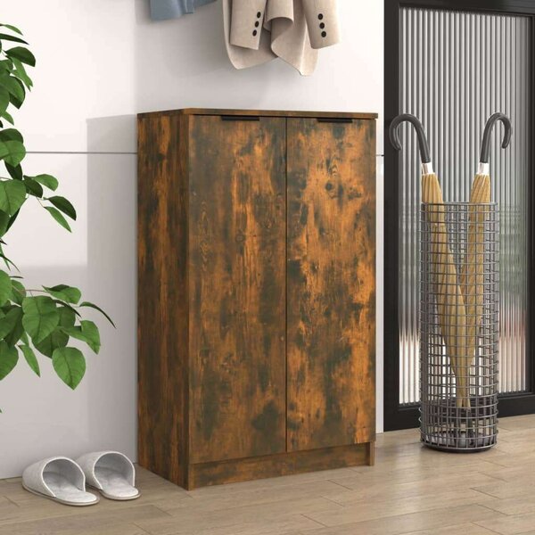 VidaXL Füstös Tölgy Cipőtartó Szekrény - Fa - 59x35x100 cm