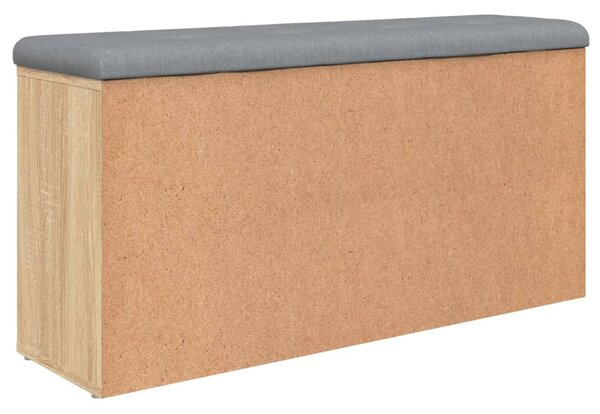 Sonoma tölgy színű szerelt fa cipőtároló pad 102 x 32 x 50 cm