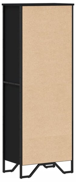 Fekete szerelt fa könyvszekrény 50 x 31 x 137,5 cm