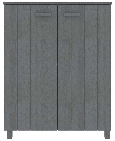Hamar Cipőszekrény - Fenyőfa - Sötétszürke - 85x40x108 cm
