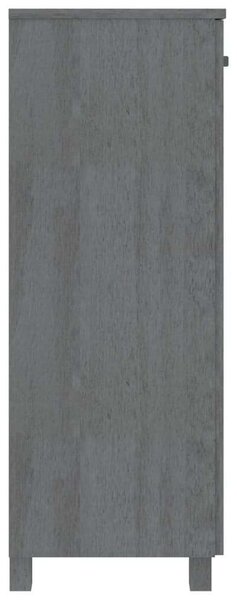 Hamar Cipőszekrény - Fenyőfa - Sötétszürke - 85x40x108 cm