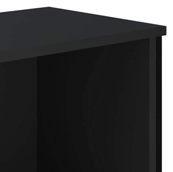 Fekete szerelt fa könyvszekrény 50 x 31 x 137,5 cm