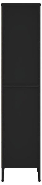 Fekete szerelt fa könyvszekrény 50 x 31 x 137,5 cm
