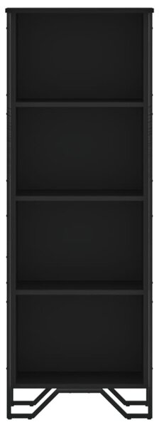 Fekete szerelt fa könyvszekrény 50 x 31 x 137,5 cm