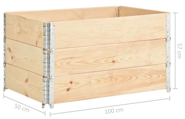 VidaXL Magaságyás - Fenyőfa - 3 db - 50x100cm