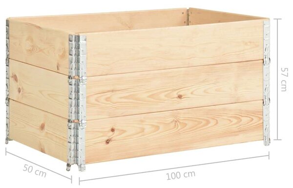 VidaXL Magaságyás - Fenyőfa - 3 db - 50x100cm