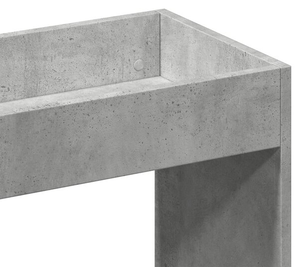 Betonszürke szerelt fa magasszekrény 92 x 33 x 180 cm