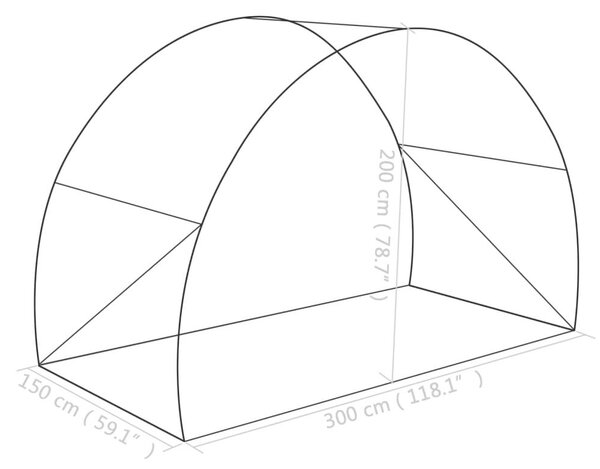 Melegház - PE Háló - 4,5m² - 300x150x200cm