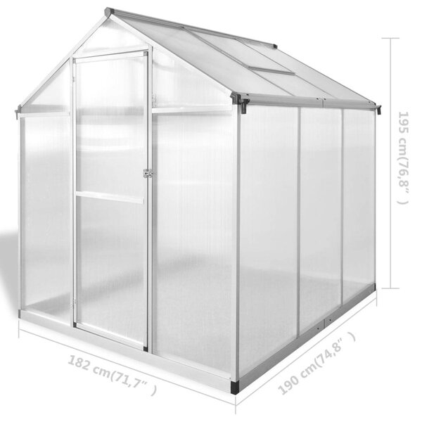 GardenLife Melegház - Polikarbonát - 3,46 m²