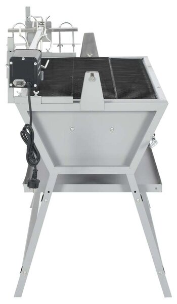 Elektromos Forgó Grill Nyárs - Rozsdamentes Acél - 132x55x98cm