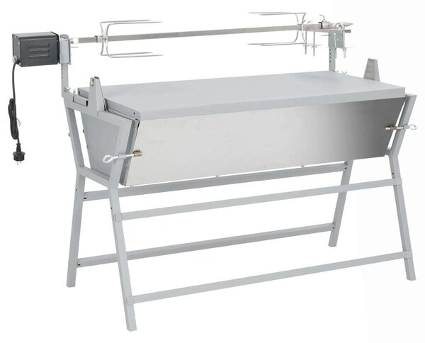 Elektromos Forgó Grill Nyárs - Rozsdamentes Acél - 132x55x98cm