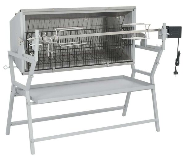 Elektromos Forgó Grill Nyárs - Rozsdamentes Acél - 132x55x98cm