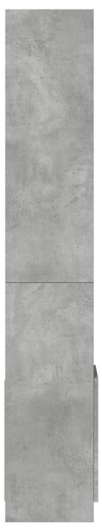Betonszürke szerelt fa magasszekrény 92 x 33 x 180 cm