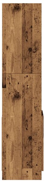 Antik fa színű szerelt fa magasszekrény 92 x 33 x 140 cm