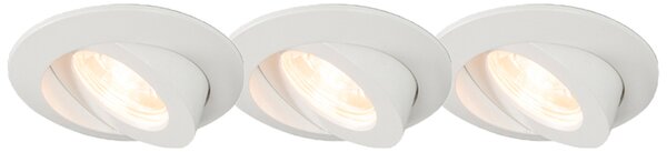 3 db süllyesztett spotlámpa, fehér, LED IP44 - Relax LED