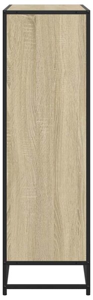Sonoma tölgy szerelt fa és fém könyvszekrény 97,5x33x107,5 cm