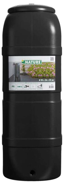Nature fekete esővízgyűjtő hordó 100 l