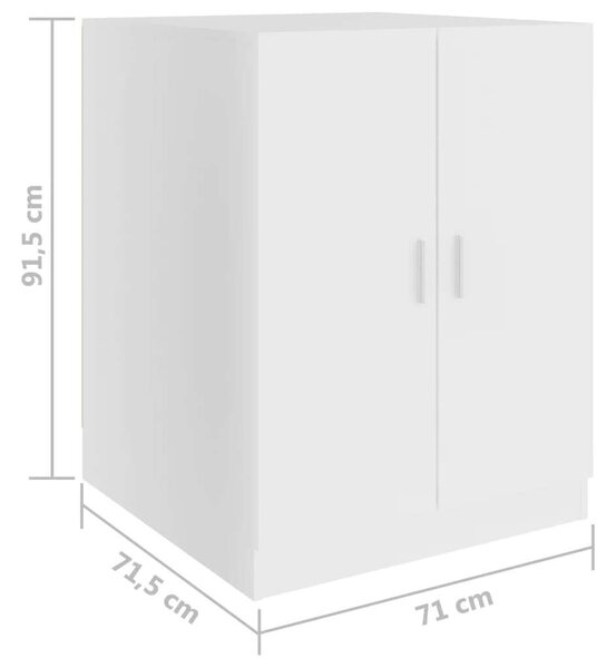 Praktikus Fehér Mosógépszekrény - 71x71,5x91,5 cm