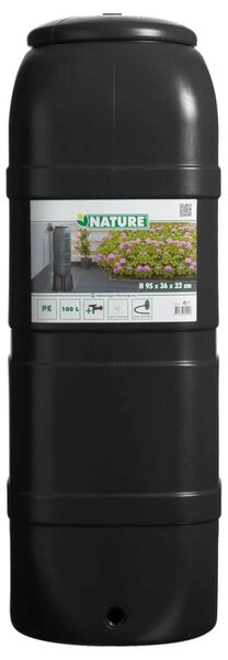 Nature fekete esővízgyűjtő hordó 100 l