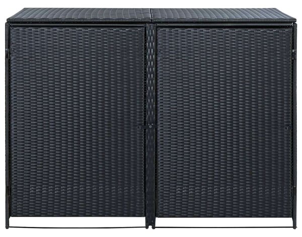 Kertre Kész - Dupla Kukatároló - PE Rattan - 148x80x111cm