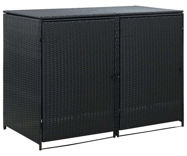 Kertre Kész - Dupla Kukatároló - PE Rattan - 148x80x111cm