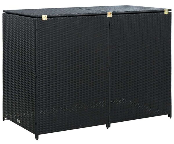 Kertre Kész - Dupla Kukatároló - PE Rattan - 148x80x111cm