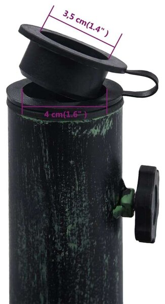 Öntöttvas Napernyőtalp - Zöld - 49cm - 12kg