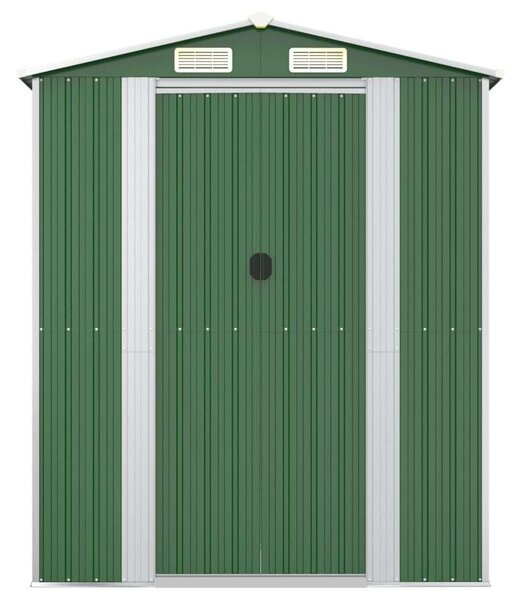 Acél Kerti Fészer - Zöld - 192x440x223 cm