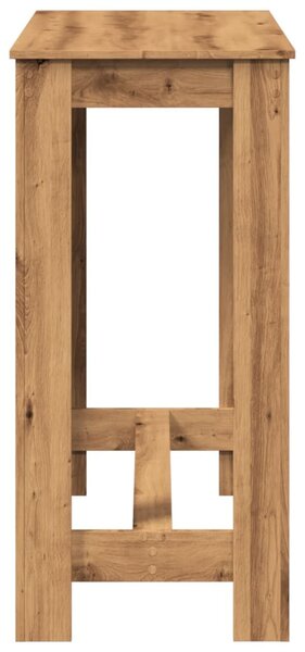 Kézműves tölgy színű szerelt fa bárasztal 102 x 50 x 103,5 cm