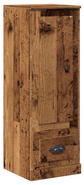 Antik fa színű szerelt fa magasszekrény 36 x 35,5 x 103,5 cm