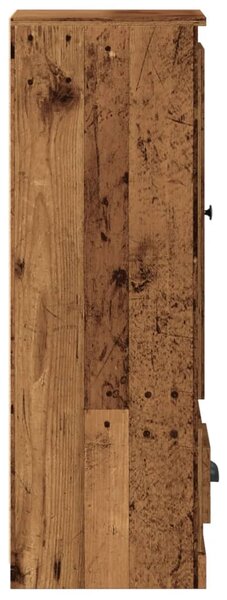 Antik fa színű szerelt fa magasszekrény 36 x 35,5 x 103,5 cm