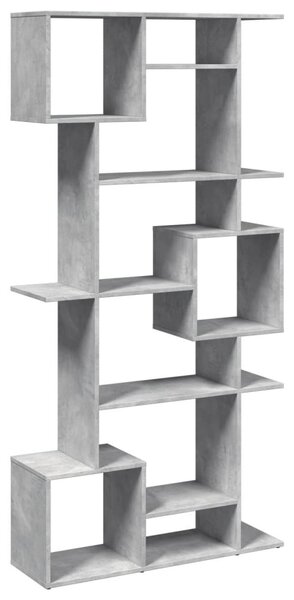 Betonszürke szerelt fa könyvszekrény 92 x 29 x 188 cm