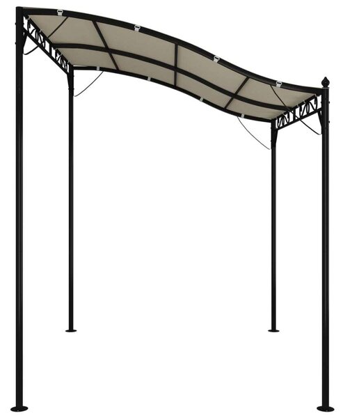 Acél- és Szövet Pavilon - Krémszínű - 2x2,3m